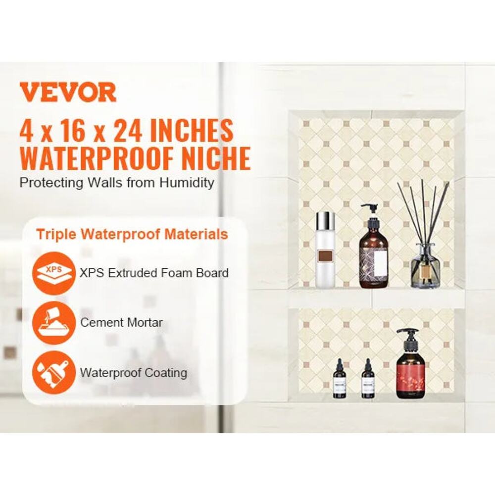 16x24 Recessed Shower Niche - Tile Ready Waterproof Wall Organizer - Picture 4 of 14